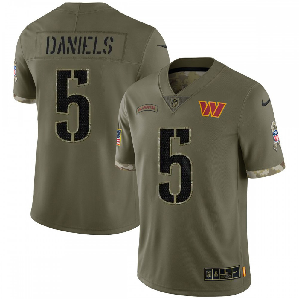 Jayden Daniels Washington Commanders Nike 2022 Salute To Service Limited Jersey - Olive-GridironStore